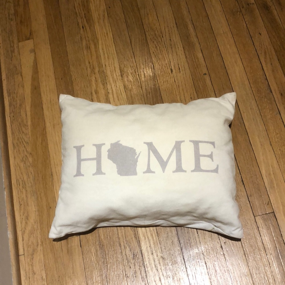 Small white decorative pillow